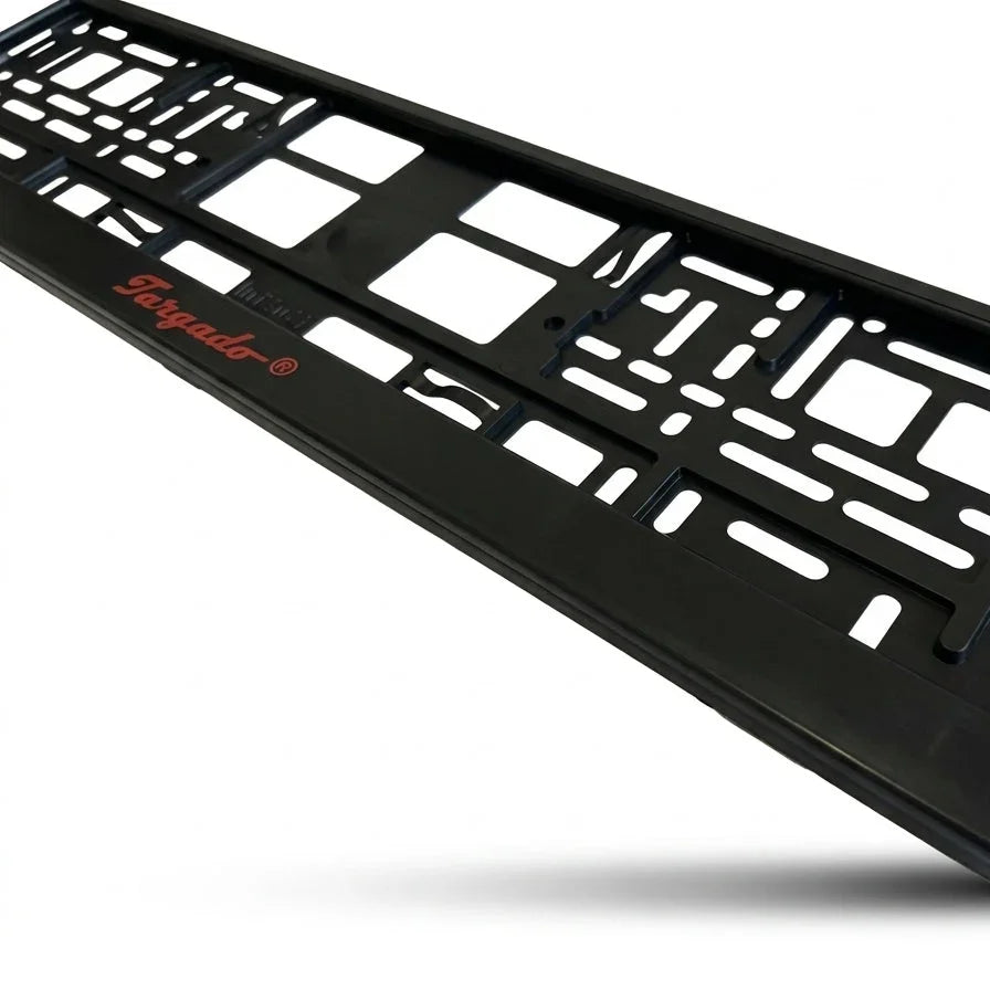 Targado Srl Model Mamba black license plate holder with red logo